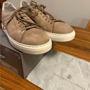 Brunello Cucinelli Taupe Sneakers for Men
